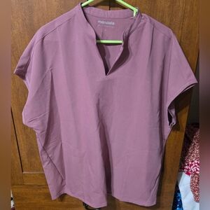 Mandala Women's Mauve Dolman Scrub Top